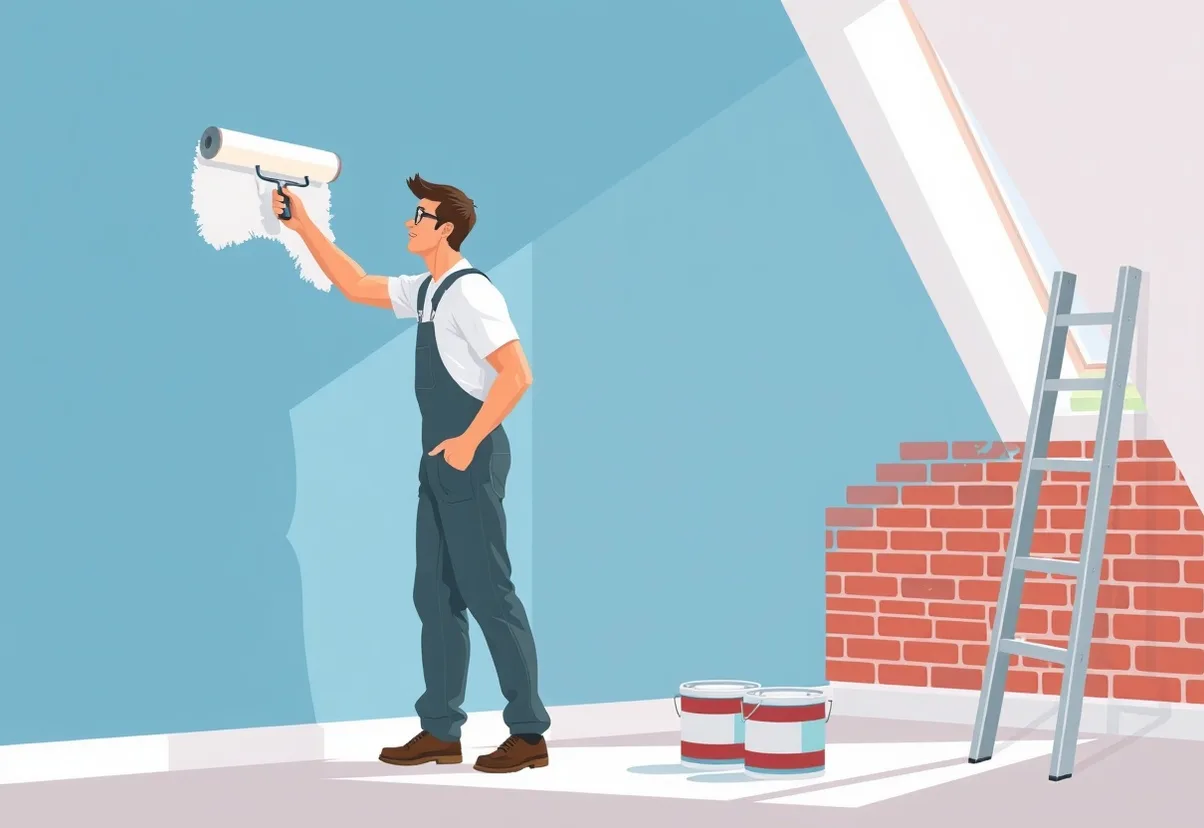 Peintre Vendôme 41100 en intervention sur un chantier